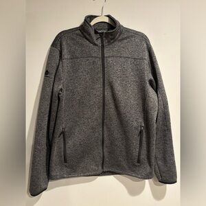 Eddie Bauer Gray Marled Logo Knit Pullover